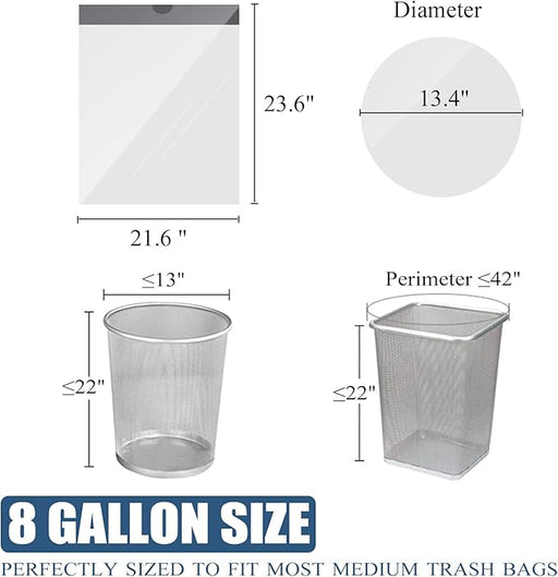 Bolsas de basura de 8 galones, tamaño mediano - Quierox - Tienda Online
