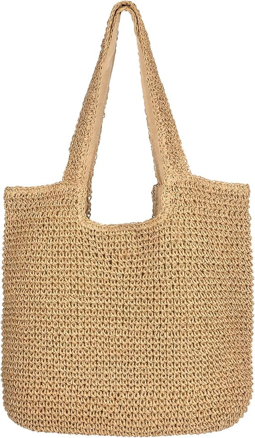 Bolsas de hombro de playa para mujer, tejido a mano de paja de ratán - Quierox - Tienda Online