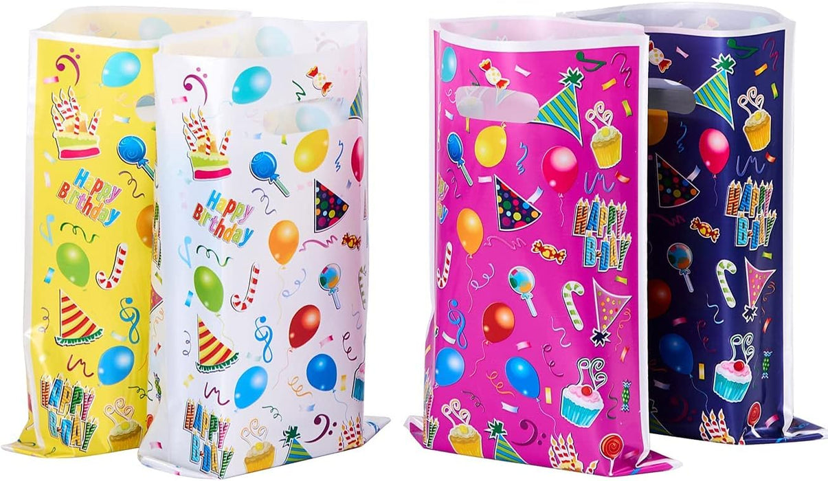 Bolsas de plástico para regalos de fiesta, colores surtidos, 48 piezas - Quierox - Tienda Online