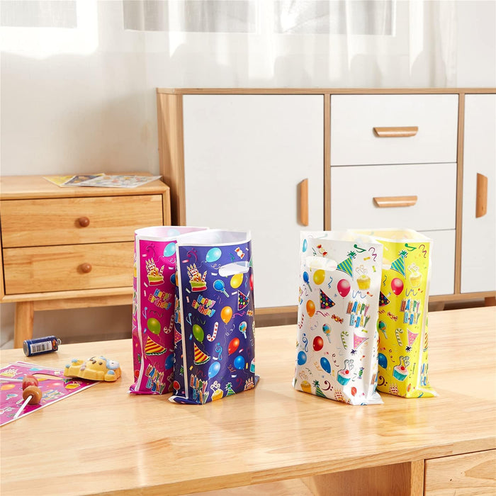 Bolsas de plástico para regalos de fiesta, colores surtidos, 48 piezas - Quierox - Tienda Online