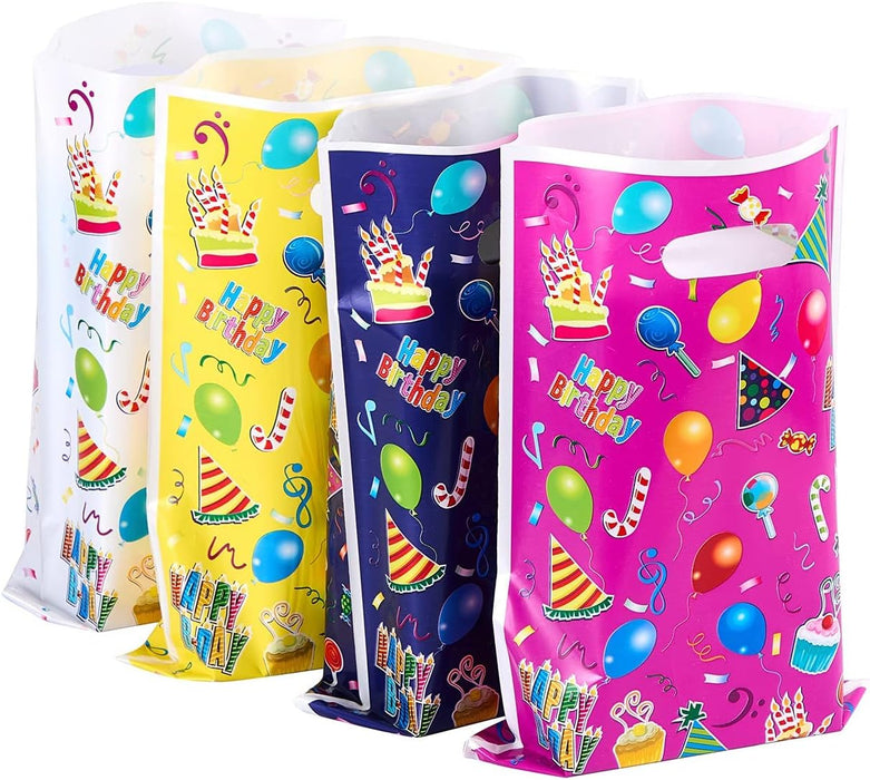 Bolsas de plástico para regalos de fiesta, colores surtidos, 48 piezas - Quierox - Tienda Online