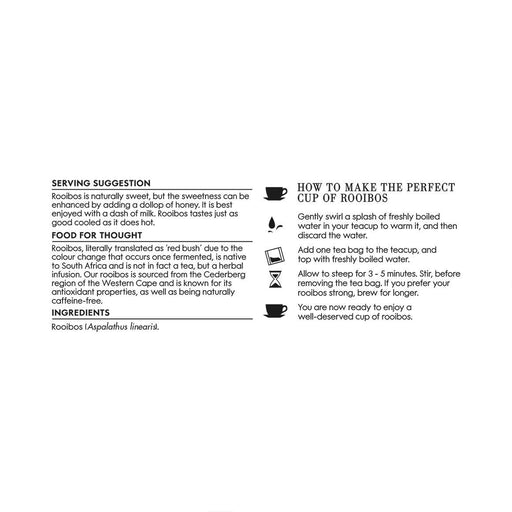 Bolsitas de té Rooibos sin etiqueta para una taza, paquete de 84 - Quierox - Tienda Online