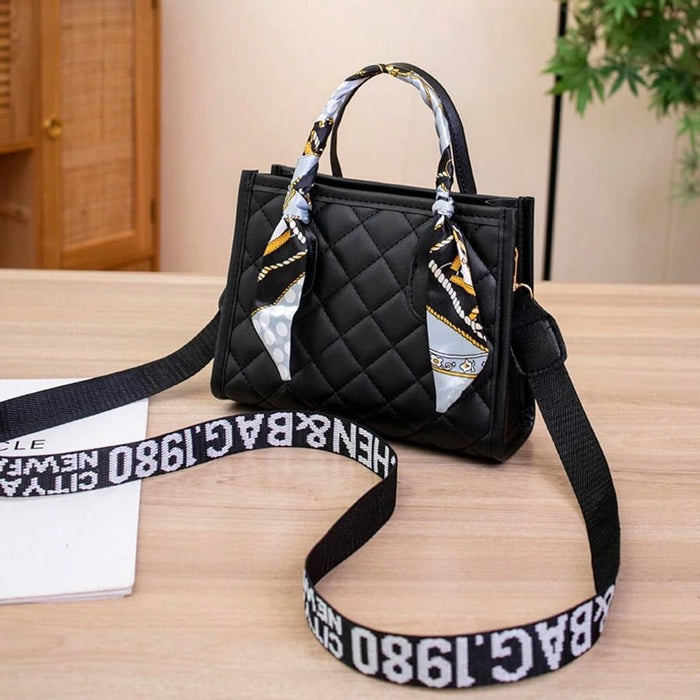 Bolso Bandolera con Estampado de Letras para Mujer con Pañuelo de Moda Casual con Bordado - Quierox - Tienda Online