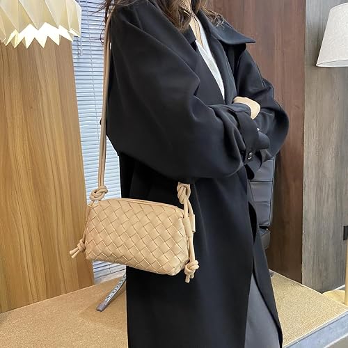 Bolso bandolera de cuero trenzado para mujer, monedero de hombro - Quierox - Tienda Online
