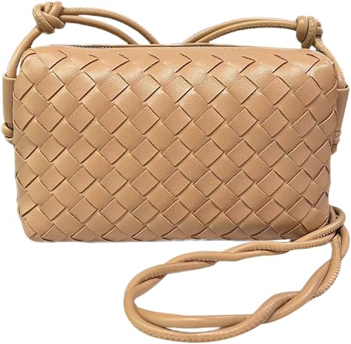 Bolso bandolera de cuero trenzado para mujer, monedero de hombro - Quierox - Tienda Online