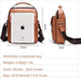 Bolso bandolera de piel para hombre, ideal para viajes, oficina o negocios, con correa ajustable - Quierox - Tienda Online