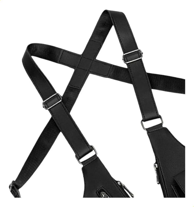 Bolso bandolera para hombre de piel de primera calidad de pecho cruzado para viajes - Quierox - Tienda Online