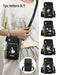 Bolso bandolera pequeño para mujer, con estampado floral y de letras del alfabeto - Quierox - Tienda Online