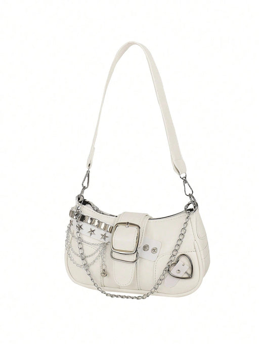 Bolso bandolera sexy de mujer con decoración de cadena - Quierox - Tienda Online