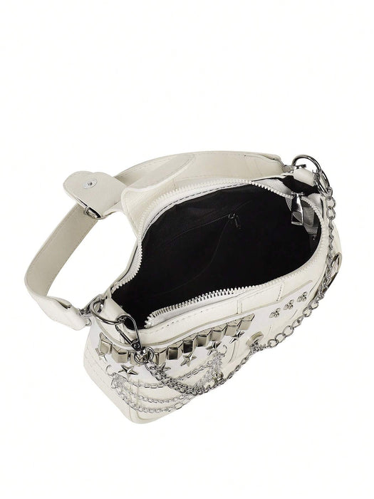 Bolso bandolera sexy de mujer con decoración de cadena - Quierox - Tienda Online