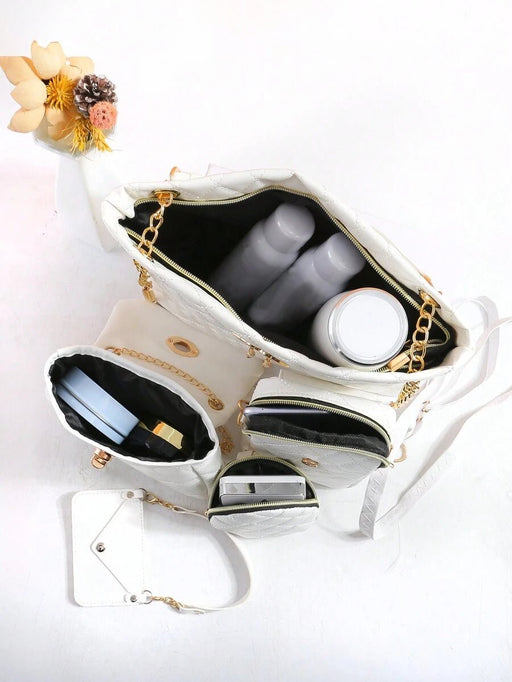 Bolso bandolera vintage de moda, mini bolso tote para mujer, conjunto 2 en 1 - Quierox - Tienda Online