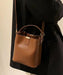 Bolso de hombro tipo cubo de 2 vías de piel sintética - Quierox - Tienda Online