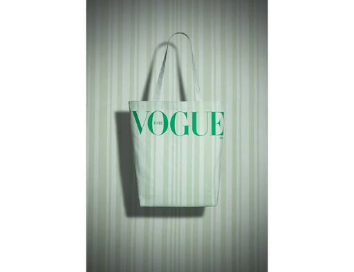 Bolso de Lona Vogue Magazine 2023 Rayas Verdes Edición Limitada - Quierox - Tienda Online