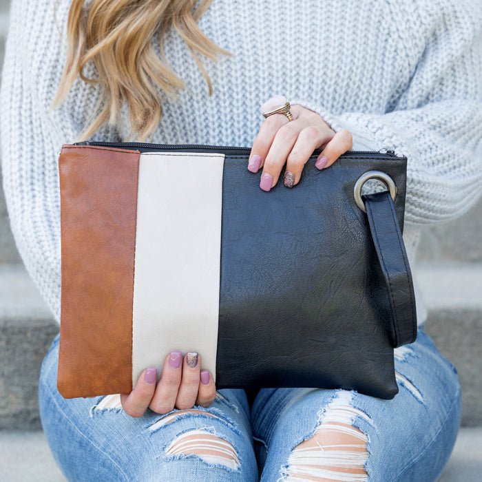 Bolso de mano con bloques de color para uso diario. - Quierox - Tienda Online