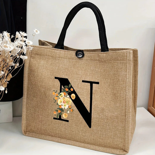 Bolso De Mano Con Estampado De Letras De Moda, Bolsa De Regalo De Gran Capacidad - Quierox - Tienda Online