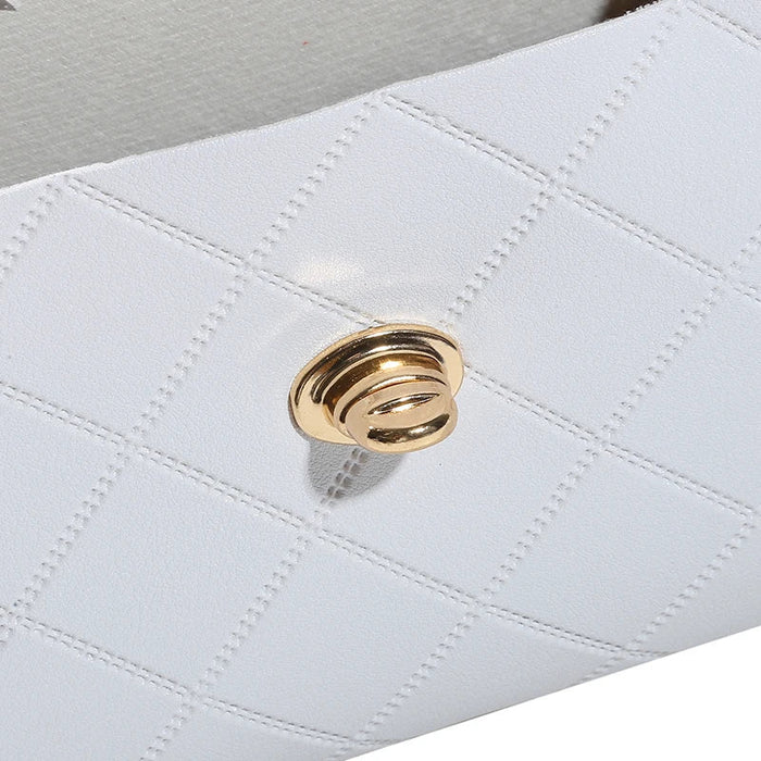 Bolso de mano cuadrado a rayas para mujer, estilo fresco y juvenil, gran capacidad, textura fina - Quierox - Tienda Online