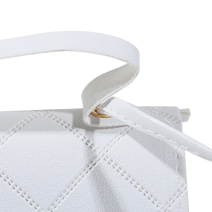 Bolso de mano cuadrado a rayas para mujer, estilo fresco y juvenil, gran capacidad, textura fina - Quierox - Tienda Online