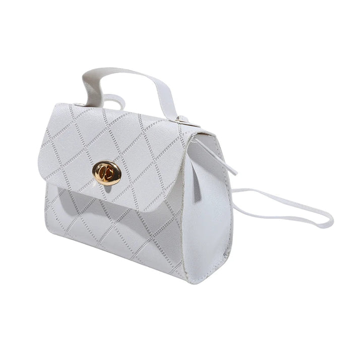 Bolso de mano cuadrado a rayas para mujer, estilo fresco y juvenil, gran capacidad, textura fina - Quierox - Tienda Online