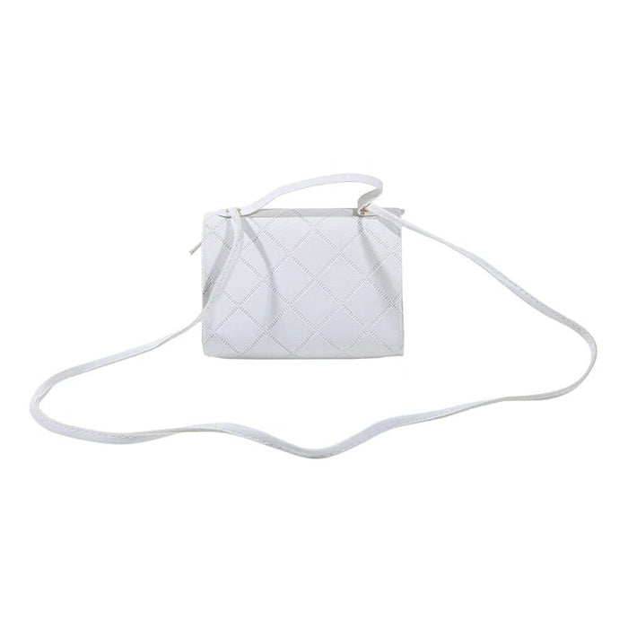 Bolso de mano cuadrado a rayas para mujer, estilo fresco y juvenil, gran capacidad, textura fina - Quierox - Tienda Online