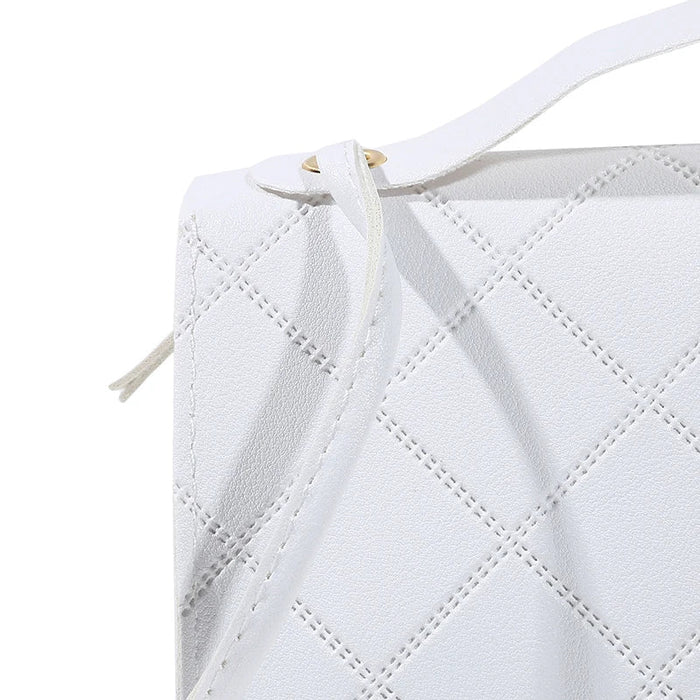 Bolso de mano cuadrado a rayas para mujer, estilo fresco y juvenil, gran capacidad, textura fina - Quierox - Tienda Online