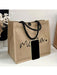 Bolso de mano tipo tote con estampado de letras "Mama", de gran capacidad - Quierox - Tienda Online