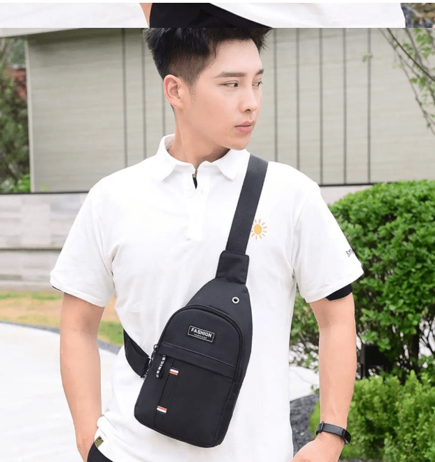 Bolso de pecho a la moda para hombre, bolso de hombro tipo bandolera deportivo informal - Quierox - Tienda Online