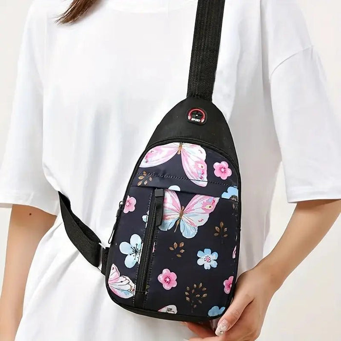 Bolso de pecho estampado de primavera y verano casual y versátil para mujer y hombre - Quierox - Tienda Online