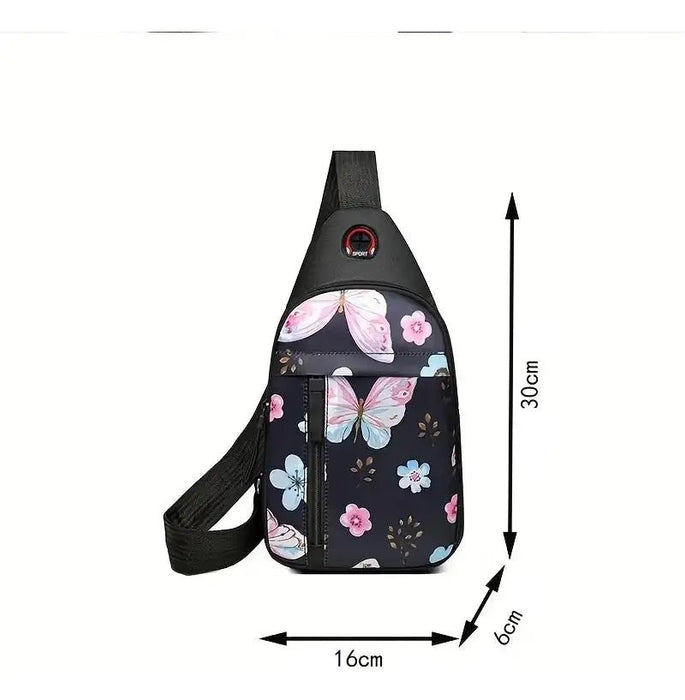 Bolso de pecho estampado de primavera y verano casual y versátil para mujer y hombre - Quierox - Tienda Online