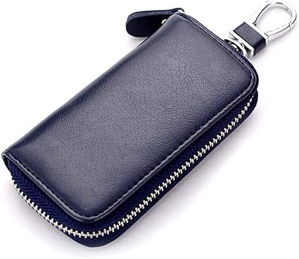 Bolso para llaves de cuero genuino con ranuras para 2 tarjetas, 6 ganchos - Quierox - Tienda Online