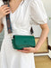 Bolso pequeño cuadrado Flip Lychee Grain, bolso bandolera sencillo, verde - Quierox - Tienda Online