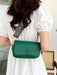 Bolso pequeño cuadrado Flip Lychee Grain, bolso bandolera sencillo, verde - Quierox - Tienda Online
