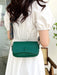 Bolso pequeño cuadrado Flip Lychee Grain, bolso bandolera sencillo, verde - Quierox - Tienda Online
