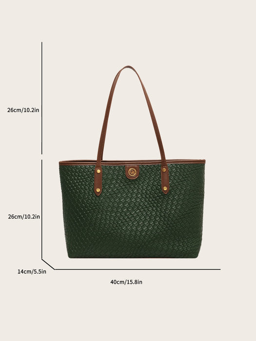 Bolso tote casual de gran capacidad y versátil, de estilo minimalista y de moda en PU - Quierox - Tienda Online