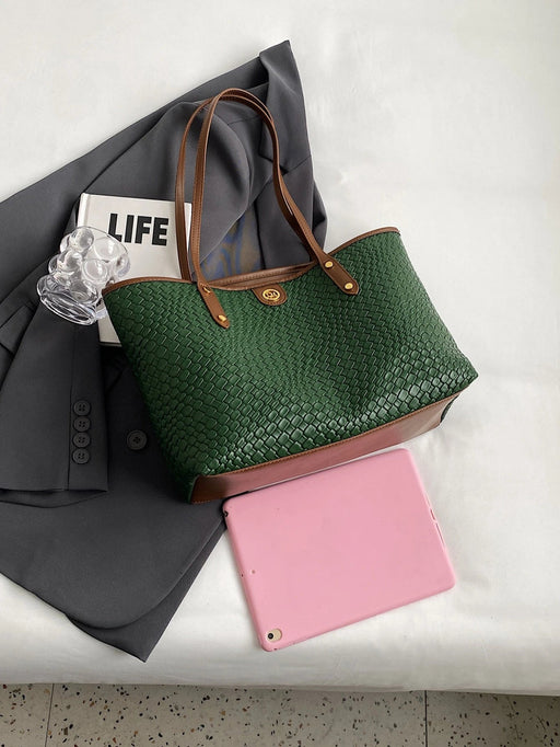 Bolso tote casual de gran capacidad y versátil, de estilo minimalista y de moda en PU - Quierox - Tienda Online