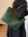 Bolso tote casual de gran capacidad y versátil, de estilo minimalista y de moda en PU - Quierox - Tienda Online