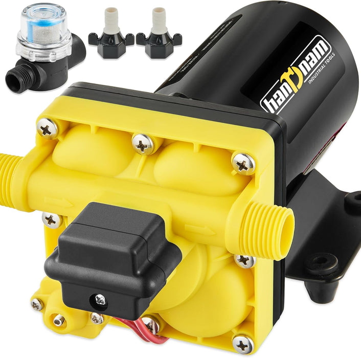 Bomba de agua para caravana, bomba de agua de 12 V CC, bomba de agua dulce de diafragma autocebante de 6 GPM 70PSI - Quierox - Tienda Online