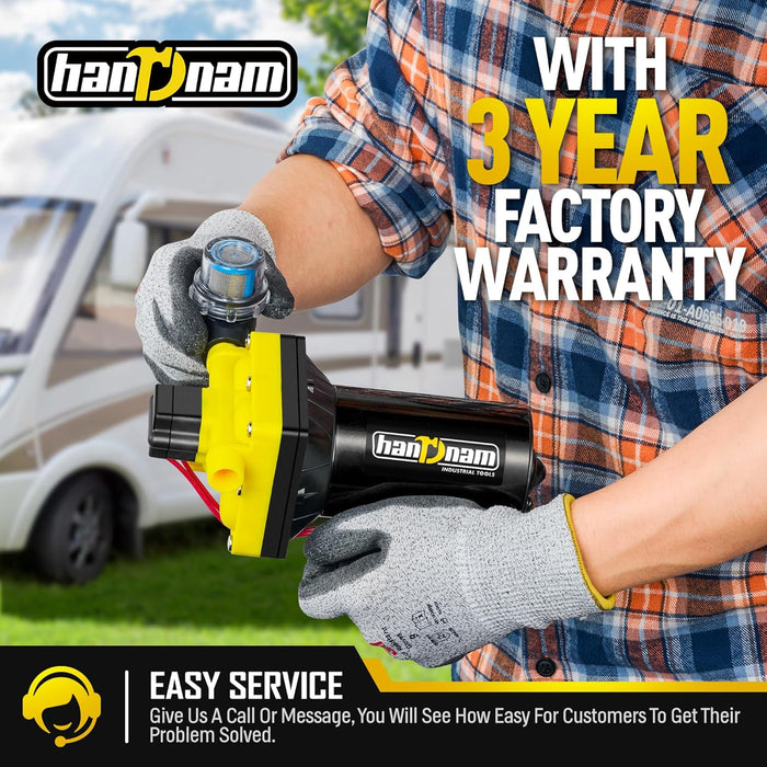 Bomba de agua para caravana, bomba de agua de 12 V CC, bomba de agua dulce de diafragma autocebante de 6 GPM 70PSI - Quierox - Tienda Online