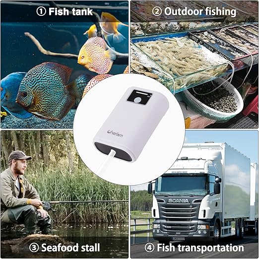 Bomba de aire para acuario, burbujeador para pecera, accesorios para peceras - Quierox - Tienda Online