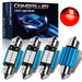 Bombilla LED Combriller DE3175 roja DE3021 DE3022, 31 mm, superbrillante (paquete de 4) - Quierox - Tienda Online
