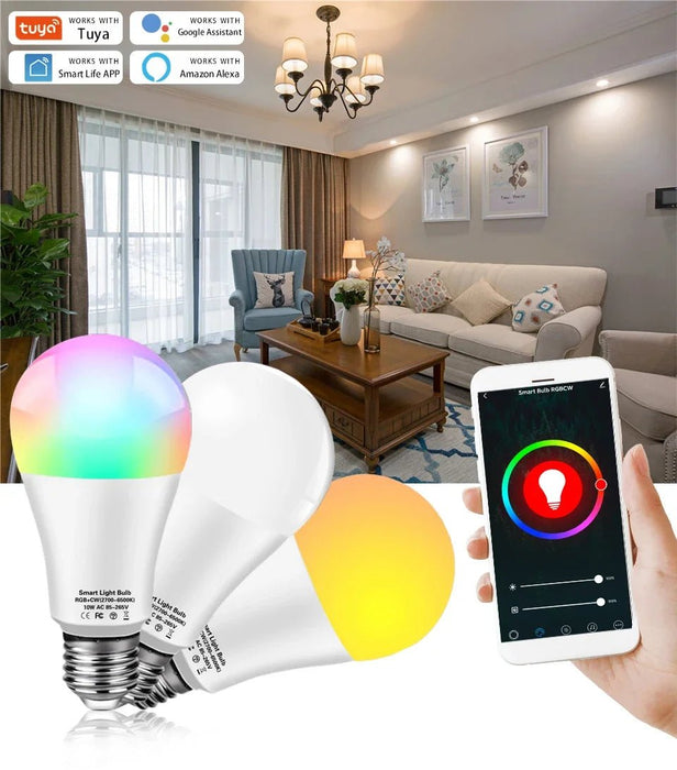 Bombilla LED inteligente Tuya WiFi E27 - Quierox - Tienda Online