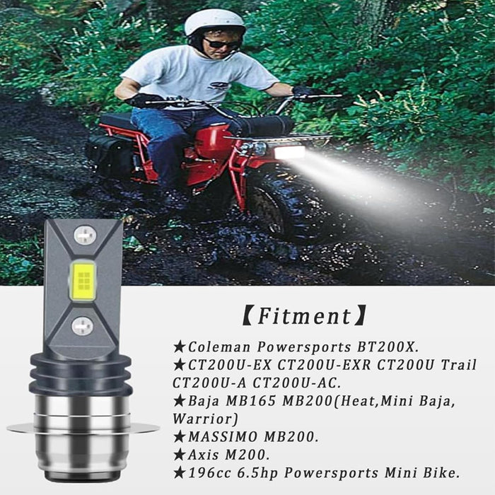 Bombilla LED para faro de minimoto, 2000 lm, 6000 K, luz blanca, kit de luces altas - Quierox - Tienda Online