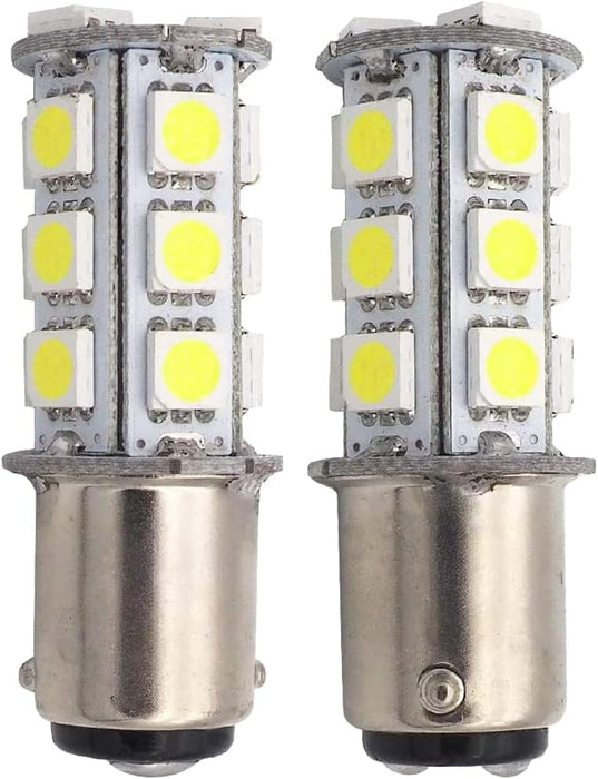 GRV Lampadine LED BA15D 1142 - Doppia Confezione, Super Luminose, 18 LED 5050 SMD, 12V-24V, Luce Bianca Calda - Foto 3