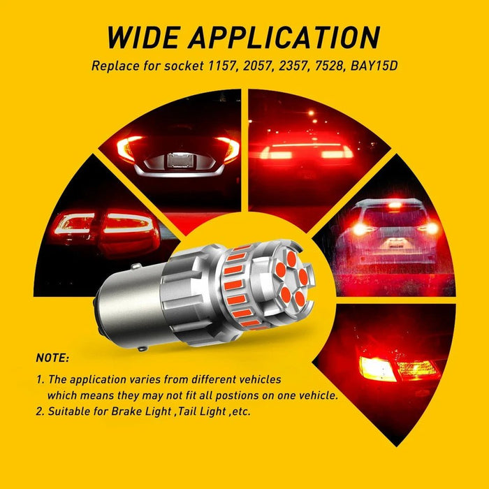 Bombillas LED de freno rojas 1157, luces traseras, luces de advertencia de seguridad - Quierox - Tienda Online