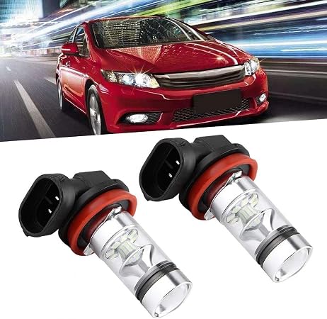Bombillas LED H8 H11 8000K Ice Blue 100W LED Kit de bombillas de faros antiniebla Luz - Quierox - Tienda Online