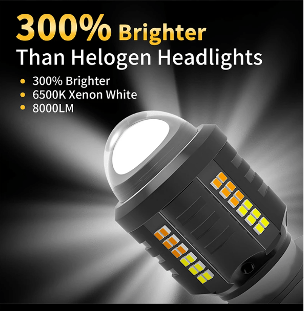 Bombillo delantero de motocicleta P15D, 2016/3570 Chips, CSP, LED Canbus, haz de luz alto/bajo - Quierox - Tienda Online