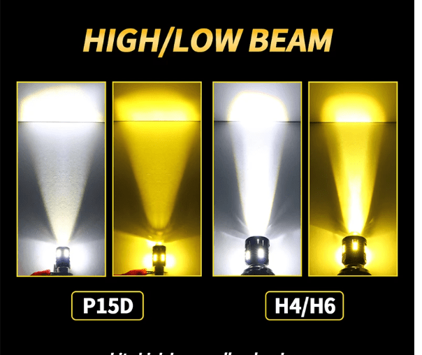 Bombillo delantero de motocicleta P15D, 2016/3570 Chips, CSP, LED Canbus, haz de luz alto/bajo - Quierox - Tienda Online
