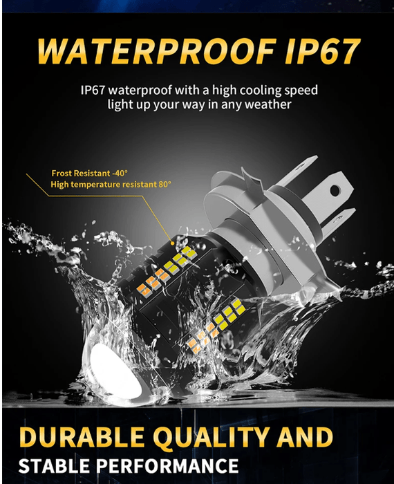 Bombillo delantero de motocicleta P15D, 2016/3570 Chips, CSP, LED Canbus, haz de luz alto/bajo - Quierox - Tienda Online