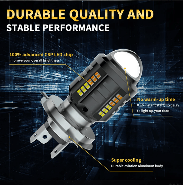 Bombillo delantero de motocicleta P15D, 2016/3570 Chips, CSP, LED Canbus, haz de luz alto/bajo - Quierox - Tienda Online