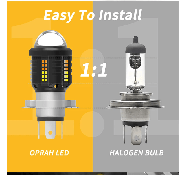 Bombillo delantero de motocicleta P15D, 2016/3570 Chips, CSP, LED Canbus, haz de luz alto/bajo - Quierox - Tienda Online