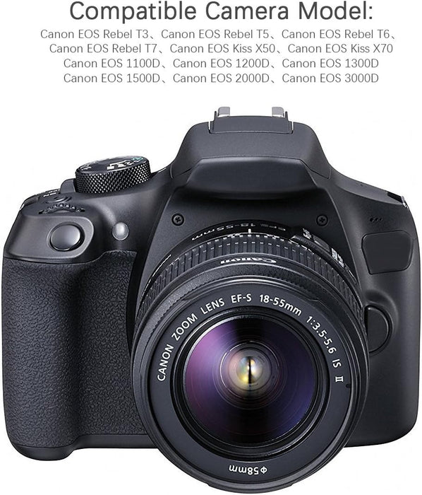 Bonacell Paquete de 2 baterías LP - E10 y cargador dual LCD compatible con Canon EOS EOS 1100D - Quierox - Tienda Online